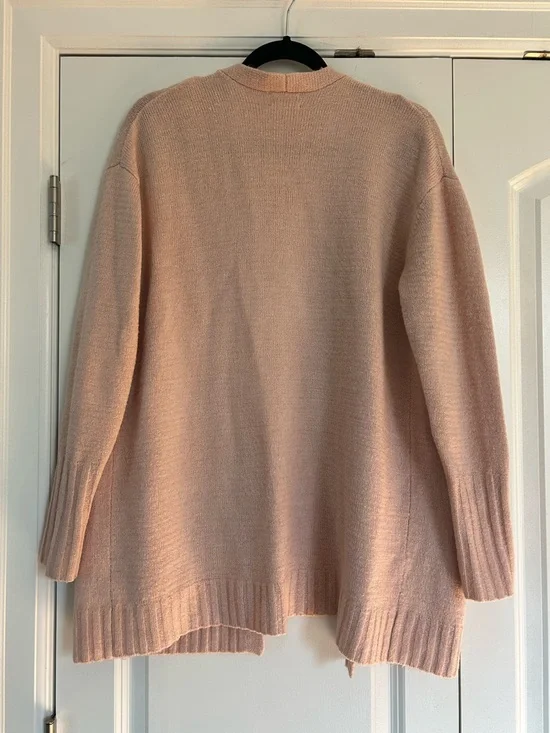 CASLON Womens Open Front Cardigan Wool Blend Sweater Light Pink Sz S Cottagecore - Picture 4 of 9